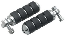 Kuryakyn 8000 Chrome ISO Small Passenger Foot Pegs With Male Mount Adapters