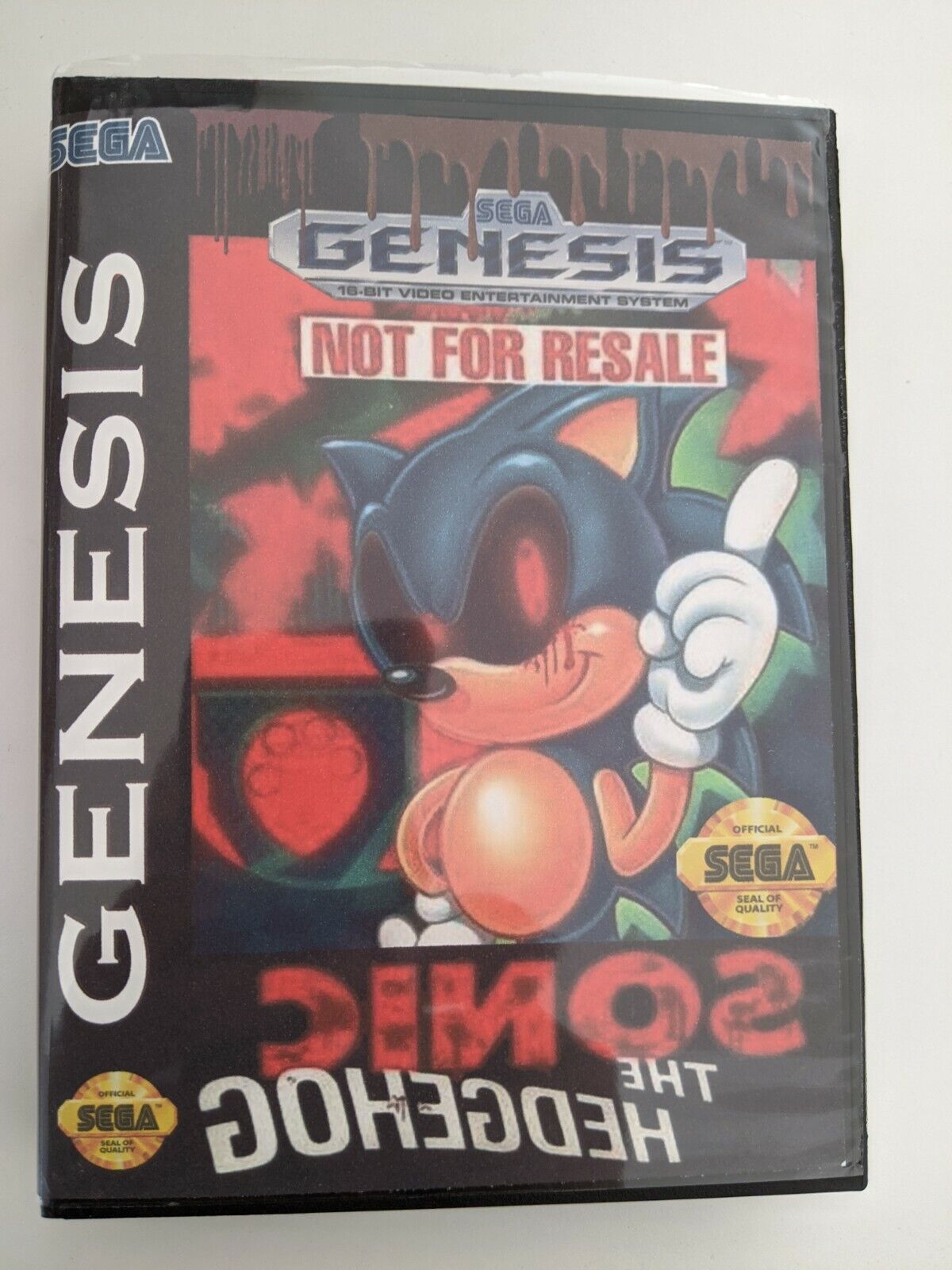 Sonic Nightmare (Sonic.exe) with Case - Sega Genesis US Seller