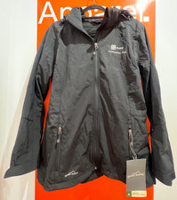 Eddie Bauer Women’s Soft Shell Parka Coat,black,size Xl,plaid Team, Rrp £110,b76