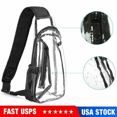 Women Clear Plastic Tote Bag Crossbody Transparent Handbag Purse Backpack Small
