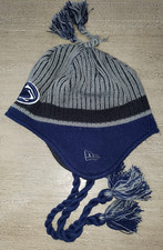 boys PENN STATE WINTER HAT EARS COVERED dark blue gray braid trim NEW ERA brand