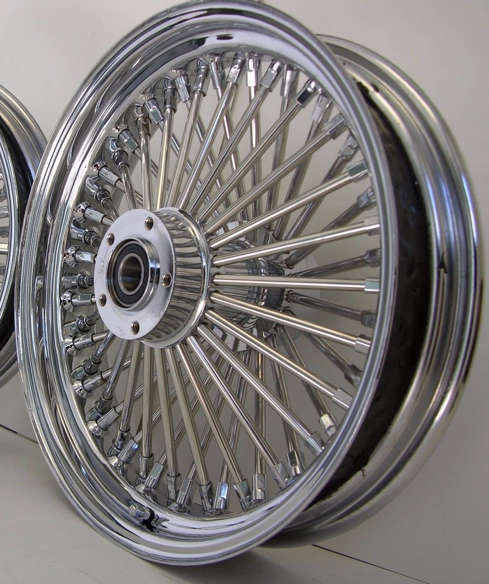 DNA CHROME MAMMOTH 52 FAT SPOKE 16x3.5 FRONT OR REAR WHEEL SOFTAIL