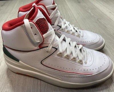 Nike Air Jordan 2 Retro Schuhe Herren 10 DR8884-101 Origins Weiß Feuerrot Sneaker - Bild 1 von 4