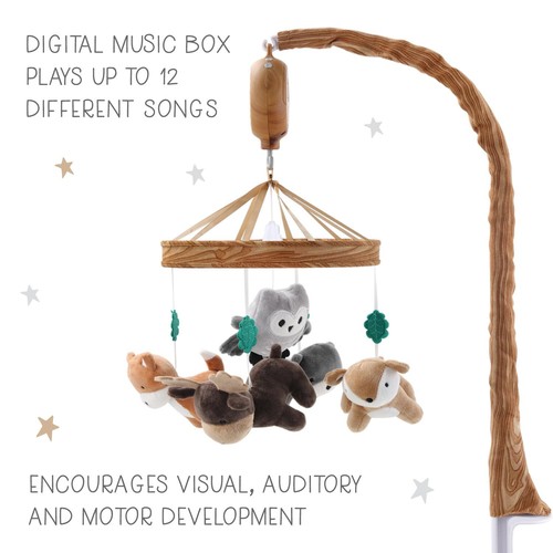 Whimsical Woodland Baby Unisex Digital Musical Crib Mobile Set - Animals - Picture 4 of 6