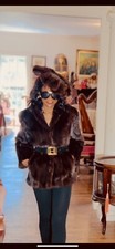 Custom Women’s Soft Sable Brown Color Mink Fur Jacket, Coat Sz 16