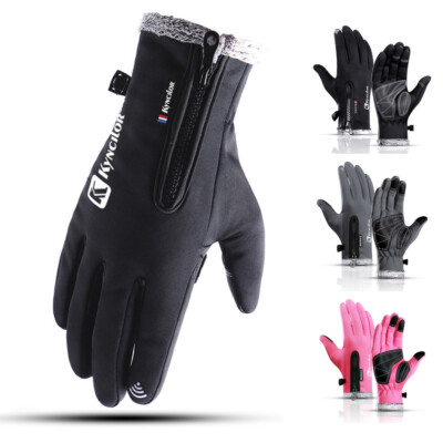 Winter Touch Screen Full Finger Gloves Windproof Fleece Gloves for Cold Weather