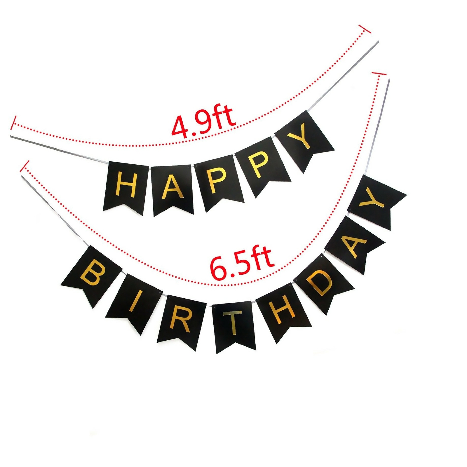 Kids Allfun Happy Birthday Banner Black And Gold Birthday Decorations Birthday Bunting And Hanging Swirls Birthday Banners For Men Boys Banners Toys Games Chefhouseresort Com Np