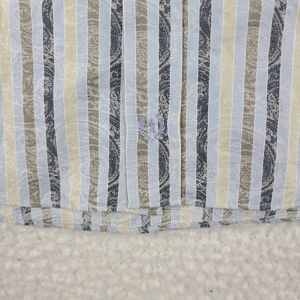 Camisa de vestir Bugatchi Uomo para hombre a rayas medianas en forma de cachemir calce abotonado Foto 3 de 4