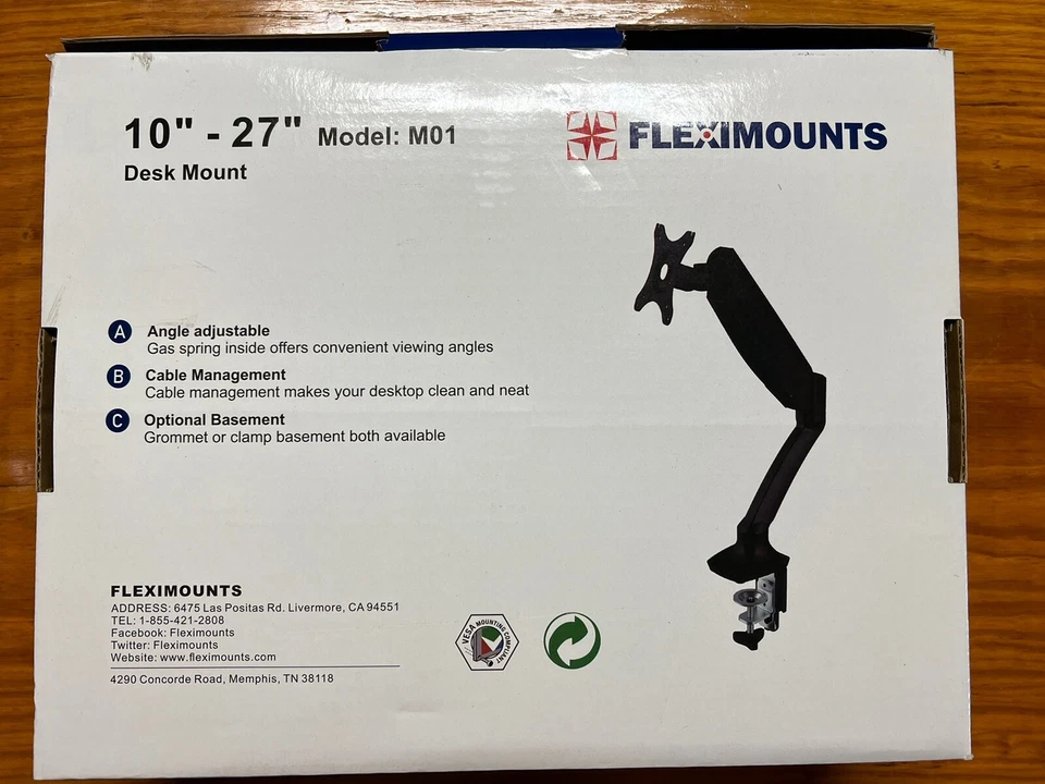 Fleximounts Desk Monitor Mount 10”-27” Computer - Image 2 of 4