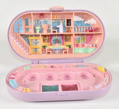Vintage Polly Pocket Bluebird 1992 Stampin School Case Box ONLY No Dolls Pieces