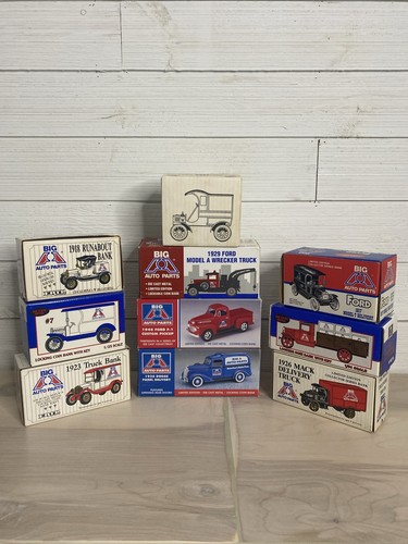 New In Box Vintage collection of assorted truck banks By ERTL Big Auto Parts - Afbeelding 1 van 21