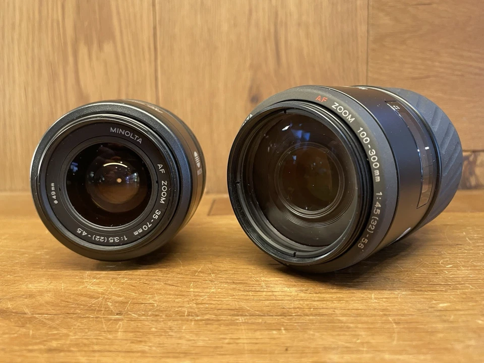 *2 Lens : Near Mint* Minolta AF 35-70mm F/3.5-4.5 & 100-300mm F/4.5-5.6 New Type - Image 2 of 4