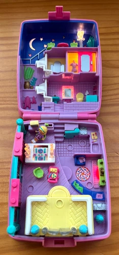 1994 Polly Pocket Vintage Star Bright Dinner Party Candy Box Bluebird Toy doll