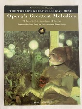 Opera's Greatest Melodies 71 Favorite Selections Piano Book Quick Shipping