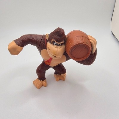 Nintendo Donkey Kong Figure With Barrel Sound Toy 2002 Made in Vietnam