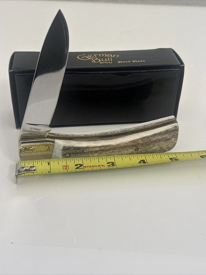 Toro Alemán Grande Cerradura Trasera Cazador Ciervo Genuino 1ª Producción ¡Tirada! Foto 3 de 4