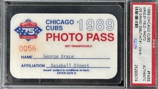 1989 Chicago Cubs PSA Pass Ticket Sandberg 40HR/Andre Dawson 21 HR/Maddux 19 W⚾️