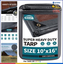 Heavy Duty Tarp 10x16 Feet 20mil Waterproof UV Protection Super Strong