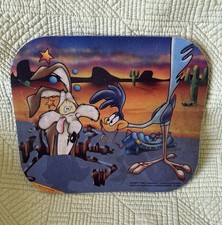 Vintage 1995 Looney Tunes Wile E Coyote Road Runner Mouse Pad Nostalgic