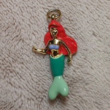 Disney The Little Mermaid Gold Toned Lightweight Ariel Pendant