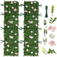 VEVOR Artificial Luxury Flower Wall Backdrop 2PCS 2 x 8 ft Each Floral Backdrop