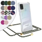 Eazy Case for Samsung Galaxy A21s Case with Band Phone Chain Silicone Case Cover