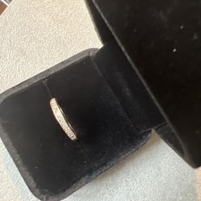 10ct White Gold  Mined 0.25ct Diamond  Eternity Ring Size M