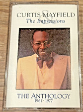 CURTIS MAYFIELD AND THE IMPRESSIONS THE ANHOLOGY  DOUBLE CASSETTE EX/VG+