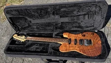2000s ESP TE-350DT Telecaster W/Floyd Rose HSS Natural Flame Koa Tele TE350