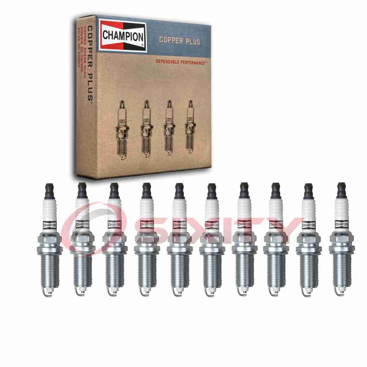 10 pc Champion Copper Plus 446 Spark Plugs for XP5325 XP5324 REC12MCC4 yu