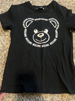Moschino Girls Short Sleeve Toy Bear T-Shirt in Black Size 6