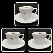 3 x Jacobs Kaffeetasse Tasse Kaffee Becher mit Untersetzer Untertasse Keramik
