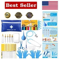 48-Piece Veterinary Approved Puppy Whelping Kit with Feeding and Care Essentials