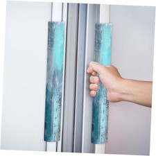 Modern Teal Turquoise Refrigerator Door Handle Covers Set of 2, Teal,Turquoise