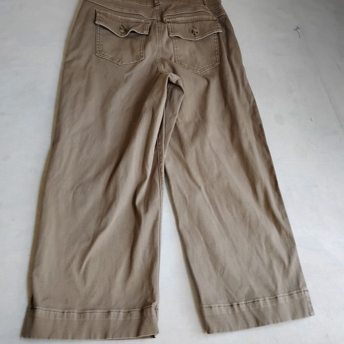Spanx Pants Large Stretch Twill Cropped Wide Leg Slimming Tummy Control Capsule - Picture 14 of 15