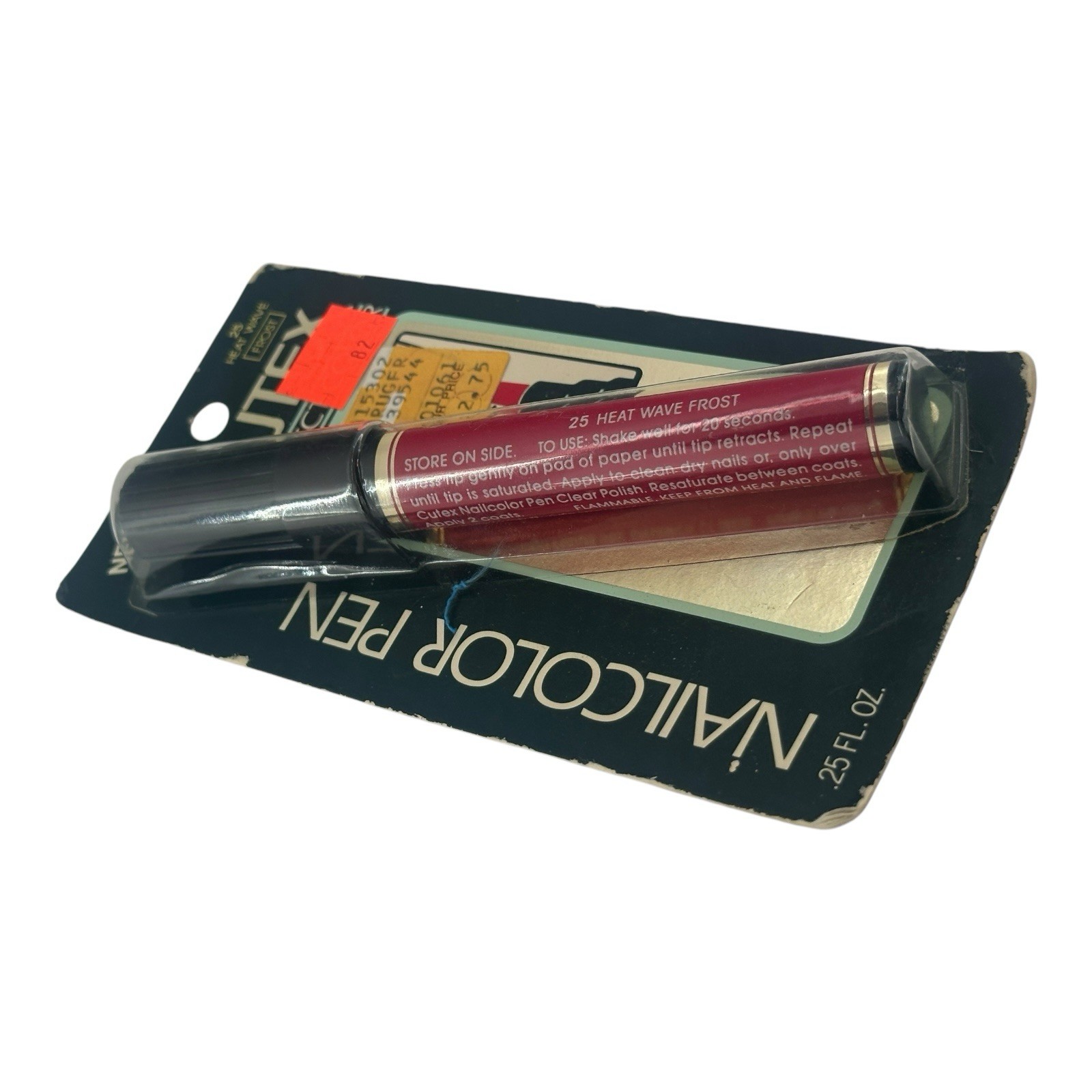 1980's Cutex Perfect Color Nailcolor Pen Heat Wave Frost NOS Polish Prop Vintage