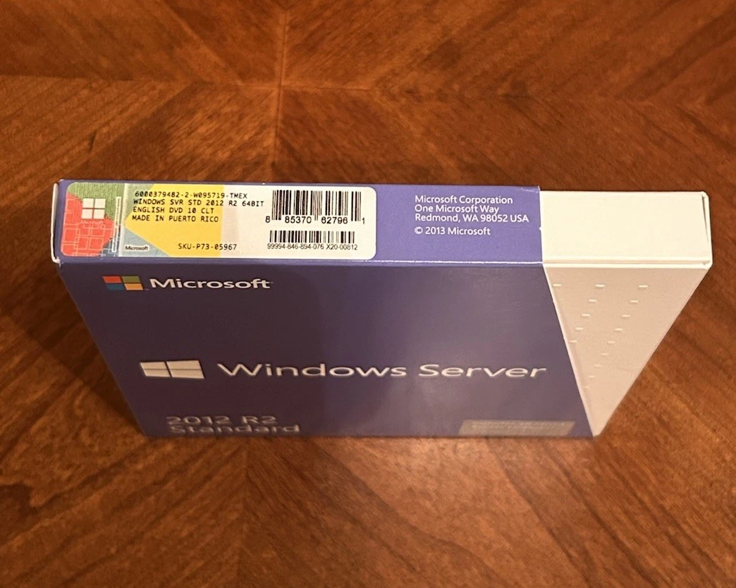 Microsoft Windows Server 2012 R2 estándar 64 bits venta al por menor 10 CAL DVD P73-05967