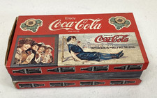 1982 Vintage Coca-Cola Metal Matchbox Cover Beach Girl