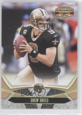 2008 Donruss Gridiron Gear Gold 20/200 Drew Brees #61 HOF 0ad