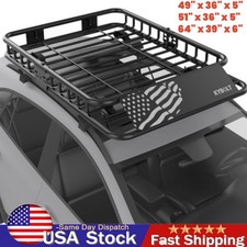 64 X 39 Roof Rack Cargo Basket Rooftop Carrier Universal Car Luggage Holder