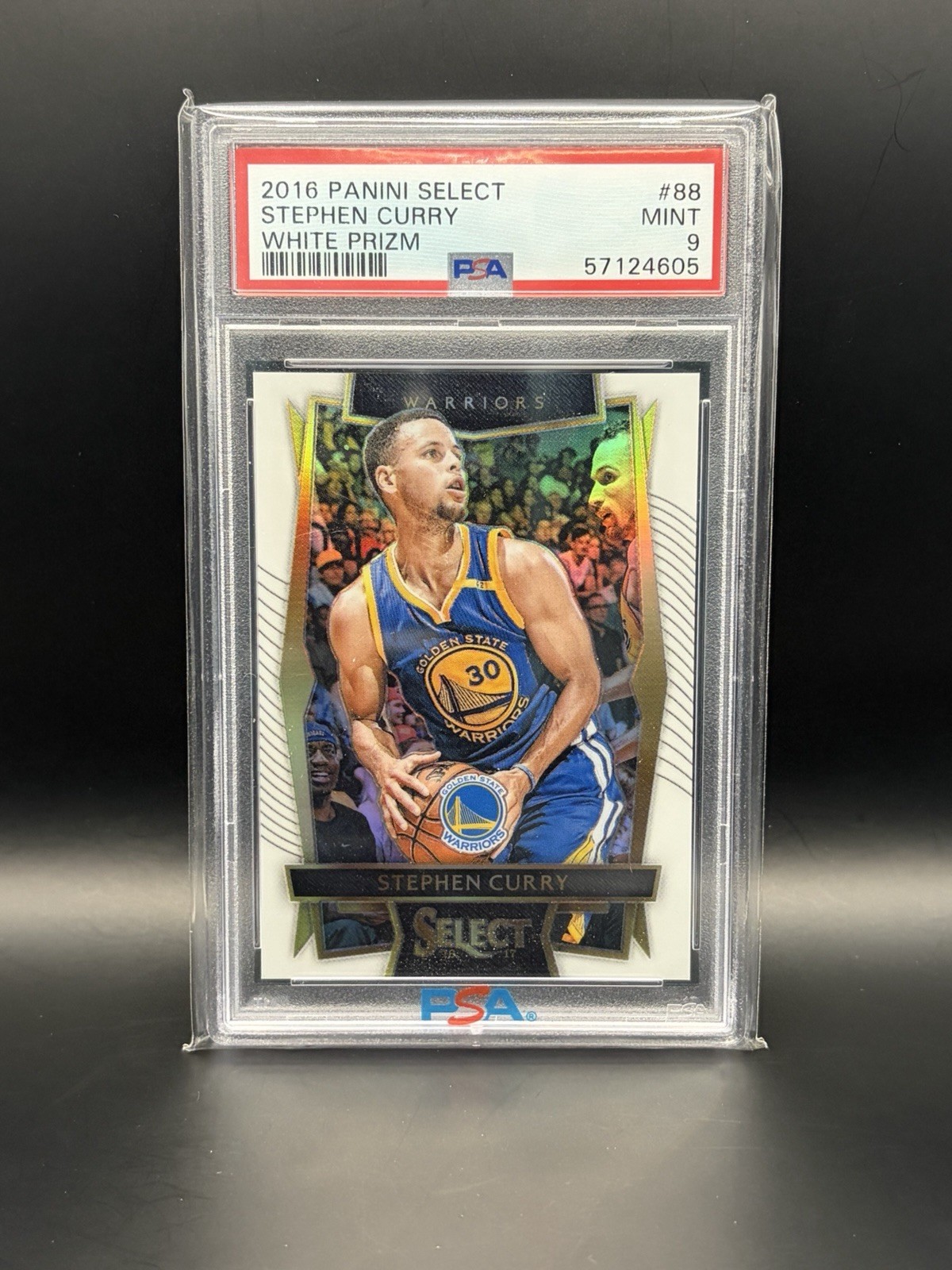Stephen Curry 2016-17 Panini Select #88 White /149 PSA 9 Warriors Steph MVP