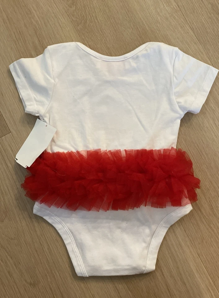 Bebé Niña Volantes Navidad Vacaciones Body Una Pieza Talla 18 Meses Nuevo Foto 3 de 4