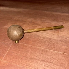 6-3/4" Wood Ball Brass Tips Muzzleloader Ball Starter ~ Unbranded ~ Used