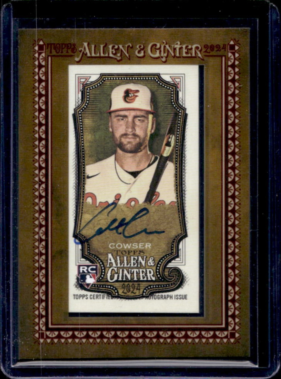 2024 Allen & Ginter Colton Cowser Mini Baseball Auto RC #MA-CCO Orioles