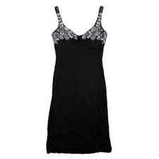 David Meister Formal Dress Women's Size 2 Black Strap Silver Sequin Jewels
