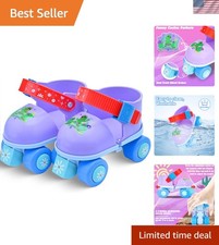 Cute Cactus Pattern Adjustable Roller Skates for Kids Ages 2-6 - Joyful Fun 