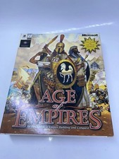 Vintage 1997 Age of Empires PC Big Box Bundle CD-ROM Manual Tech Tree Microsoft