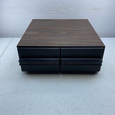 Kenmark Industries Vintage 24 Count Wood Grain 2 Drawer Cassette Tape Holder
