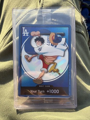 One Piece Night Los Angeles Dodgers Monkey D. Luffy Promo Card Game Sealed