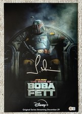 TEMUERA MORRISON SIGNED STAR WARS BOOK OF BOBA FETT 12x18 POSTER - BECKETT COA